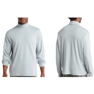 Jeff The Blake Pima Cotton Turtleneck Sweater Silver Blue Sz XXL NWOT $165 MSRP